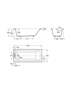 Bañera Roca Vythos´22 Blanca 2