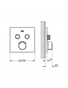 Grifería Empotrable 2v... 2