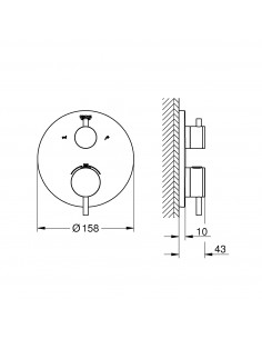 Grifería Empotrable 2v... 2