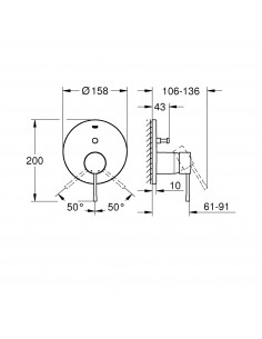 Grifería Empotrable 2v... 2