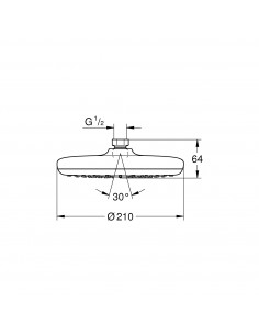 Rociador Grohe 1v Tempesta 210 2
