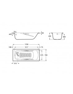 Bañera Roca Princess-n C Asas 2