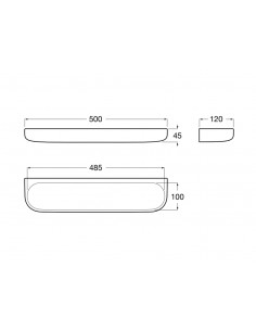 Roca Onda Repisa 50 Blanco 2