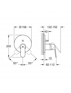 Grifería Empotrable 2v... 2