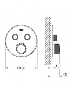 Grifería Empotrable 2v... 2