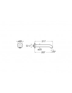 Cano Banera Roca Nu Cromo 2
