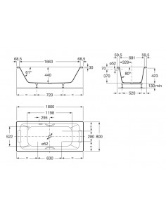 Bañera Acero Roca Lun Plus... 2