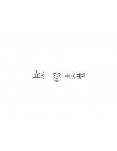 Roca Compas Cromo Percha Doble 2