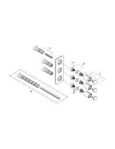 Placa Grohe Grohterm F 3llaves 2