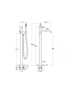 Grifería De Bañera De Pie... 2