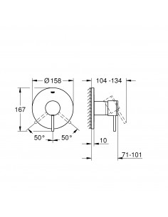 Grifería Empotrable 1v... 2