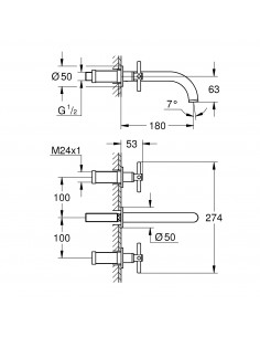 Grifería Empotrable Lav... 2