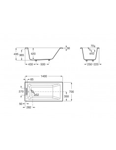 Bañera Roca Vythos Blanca 2