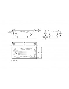 Bañera Roca Haiti Blanca C... 2